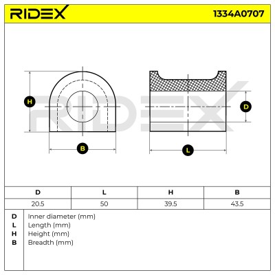 Tuleja Stabilizatora RIDEX 1334A0707 1334A0707 - foto 4