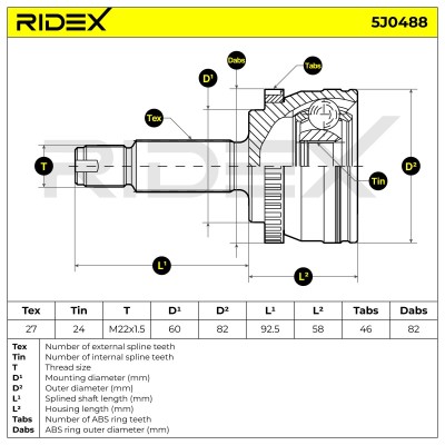 Przegub RIDEX 5J0488 5J0488 - foto 6