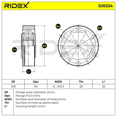 Przegub RIDEX 5J0224 5J0224 - foto 5