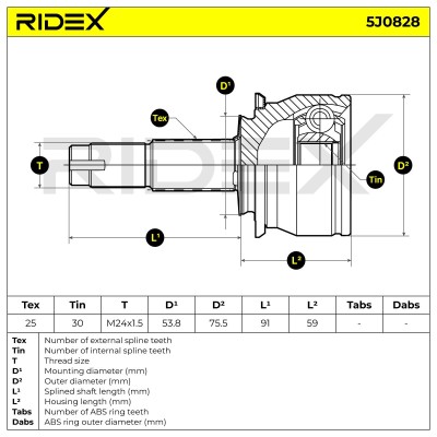 Przegub RIDEX 5J0828 5J0828 - foto 6