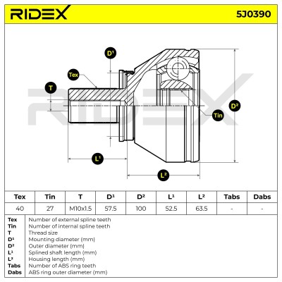 Przegub RIDEX 5J0390 5J0390 - foto 6