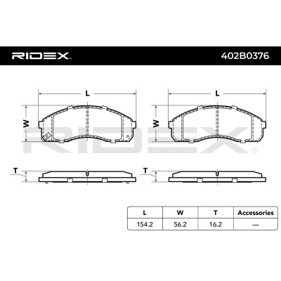 Klocki hamulcowe RIDEX 402B0376 402B0376 - foto 8