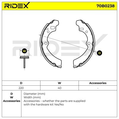 Klocki hamulcowe RIDEX 70B0238 70B0238 - foto 6