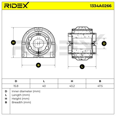 Tuleja Stabilizatora RIDEX 1334A0266 1334A0266 - foto 5