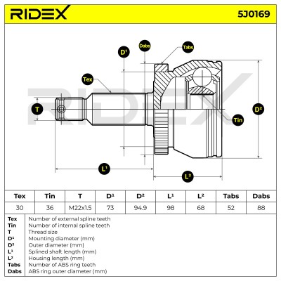 Przegub RIDEX 5J0169 5J0169 - foto 5
