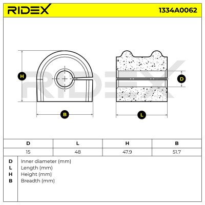 Tuleja Stabilizatora RIDEX 1334A0062 1334A0062 - foto 5