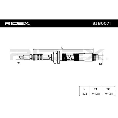 Przewód hamulcowy elast RIDEX 83B0071 83B0071 - foto 5