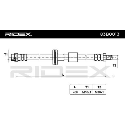 Przewód hamulcowy elast RIDEX 83B0013 83B0013 - foto 3