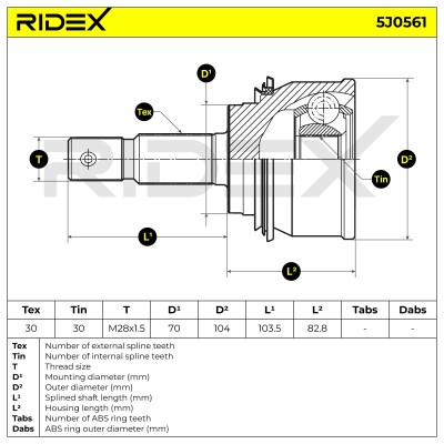 Przegub RIDEX 5J0561 5J0561 - foto 5