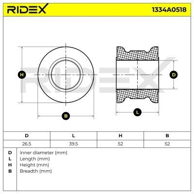 Tuleja Stabilizatora RIDEX 1334A0518 1334A0518 - foto 6