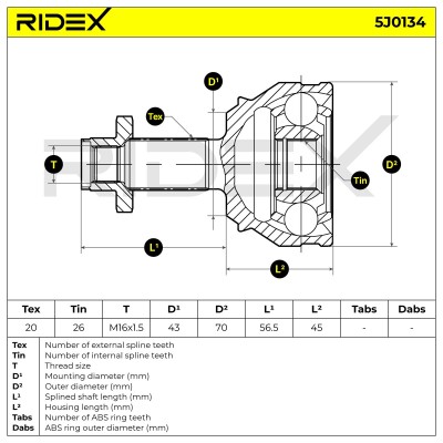 Przegub RIDEX 5J0134 5J0134 - foto 5
