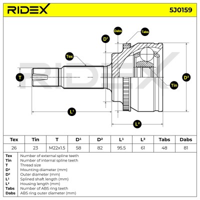 Przegub RIDEX 5J0159 5J0159 - foto 7
