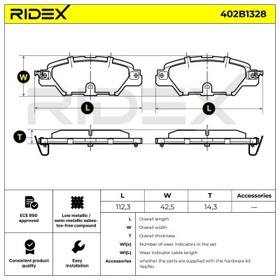 Klocki hamulcowe RIDEX 402B1328 402B1328 - foto 6