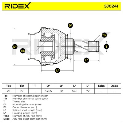 Przegub RIDEX 5J0241 5J0241 - foto 8