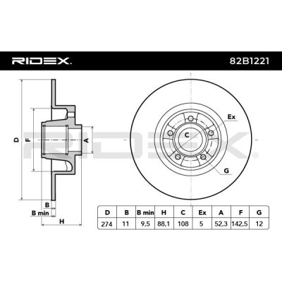 Tarcza hamulcowa RIDEX 82B1221 82B1221 - foto 3