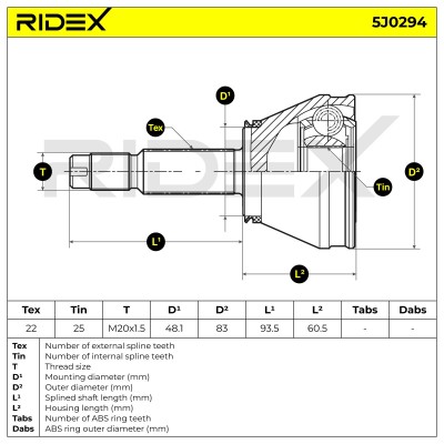 Przegub RIDEX 5J0294 5J0294 - foto 5