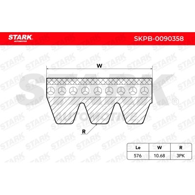 Pasek Klinowy Wielorowkowy Stark SKPB-0090358 SKPB-0090358 - foto 3