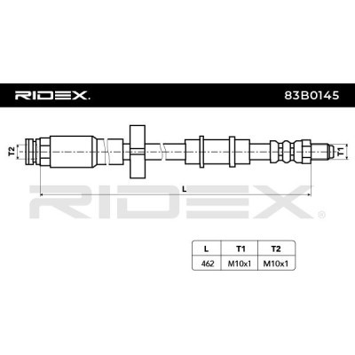 Przewód hamulcowy elast RIDEX 83B0145 83B0145 - foto 4
