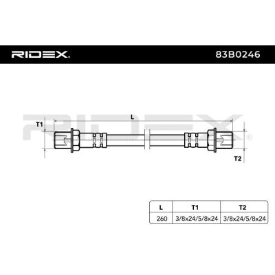 Przewód hamulcowy elast RIDEX 83B0246 83B0246 - foto 5