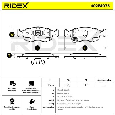 Klocki hamulcowe RIDEX 402B1075 402B1075 - foto 6