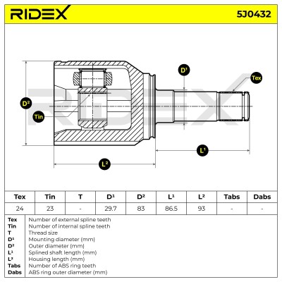 Przegub RIDEX 5J0432 5J0432 - foto 7