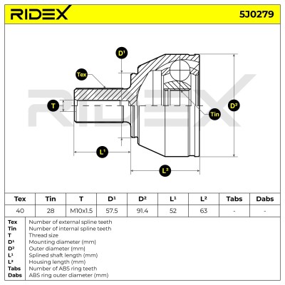 Przegub RIDEX 5J0279 5J0279 - foto 5