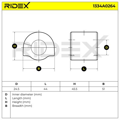 Tuleja Stabilizatora RIDEX 1334A0264 1334A0264 - foto 5