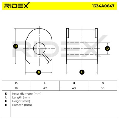 Tuleja Stabilizatora RIDEX 1334A0647 1334A0647 - foto 5