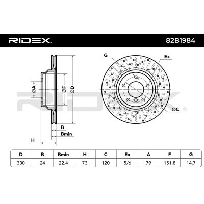 Tarcza hamulcowa RIDEX 82B1984 82B1984 - foto 6