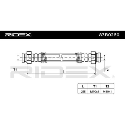 Przewód hamulcowy elast RIDEX 83B0260 83B0260 - foto 3