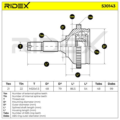 Przegub RIDEX 5J0143 5J0143 - foto 5