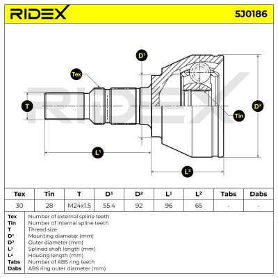 Przegub RIDEX 5J0186 5J0186 - foto 5
