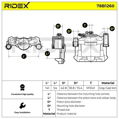 Zacisk Hamulcowy RIDEX 78B1260 78B1260 - foto 7