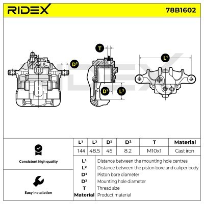 Zacisk Hamulcowy RIDEX 78B1602 78B1602 - foto 5