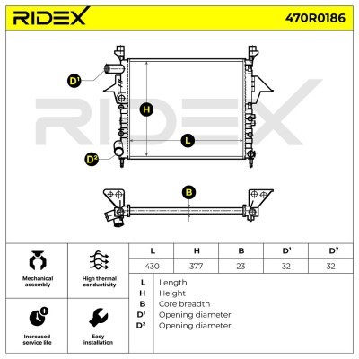 Chłodnica RIDEX 470R0186 470R0186 - foto 2