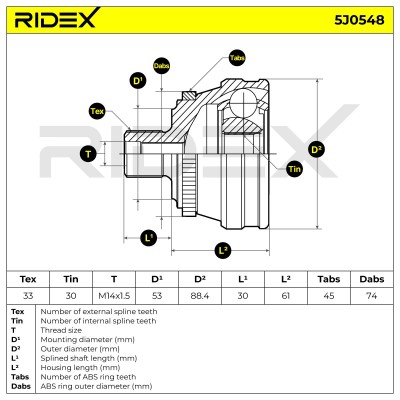 Przegub RIDEX 5J0548 5J0548 - foto 5
