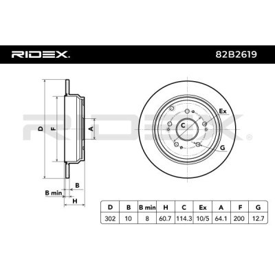 Tarcza hamulcowa RIDEX 82B2619 82B2619 - foto 6