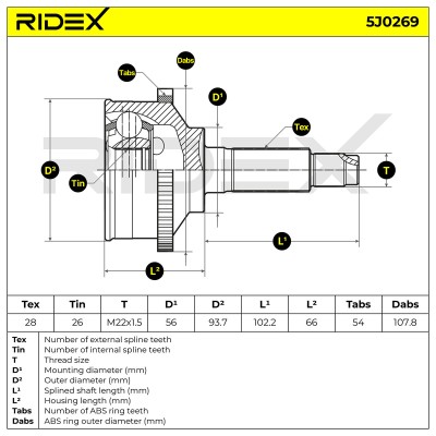 Przegub RIDEX 5J0269 5J0269 - foto 6