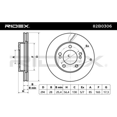 Tarcza hamulcowa RIDEX 82B0306 82B0306 - foto 6