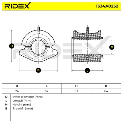 Tuleja Stabilizatora RIDEX 1334A0252 1334A0252 - foto 6
