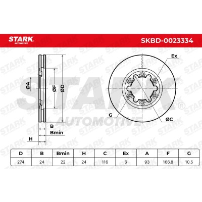 Tarcza hamulcowa Stark SKBD-0023334 SKBD-0023334 - foto 5