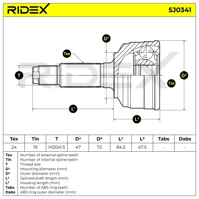 Przegub RIDEX 5J0341 5J0341 - foto 5