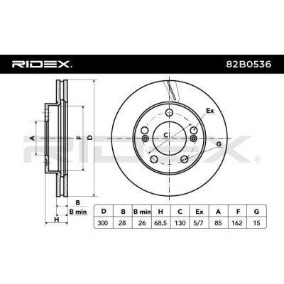 Tarcza hamulcowa RIDEX 82B0536 82B0536 - foto 4