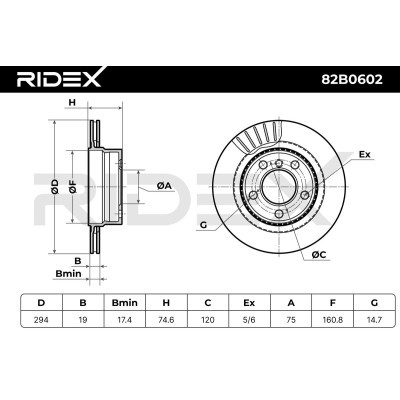Tarcza hamulcowa RIDEX 82B0602 82B0602 - foto 3