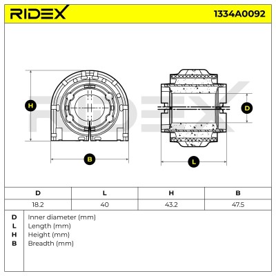 Tuleja Stabilizatora RIDEX 1334A0092 1334A0092 - foto 6