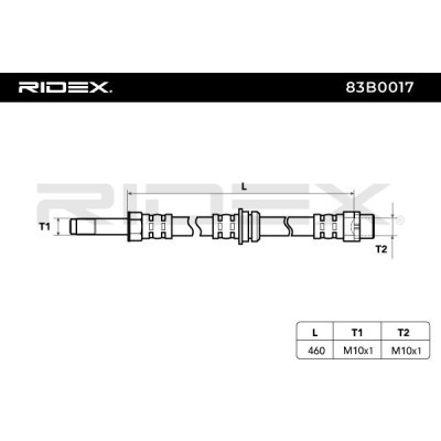 Przewód hamulcowy elast RIDEX 83B0017 83B0017 - foto 3