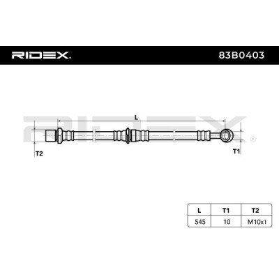 Przewód hamulcowy elast RIDEX 83B0403 83B0403 - foto 6