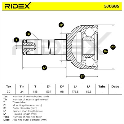 Przegub RIDEX 5J0385 5J0385 - foto 5