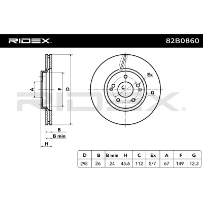 Tarcza hamulcowa RIDEX 82B0860 82B0860 - foto 8