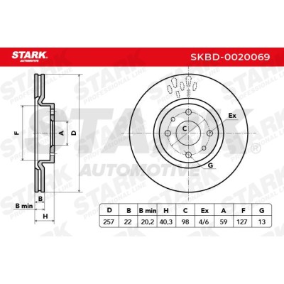 Tarcza hamulcowa Stark SKBD-0020069 SKBD-0020069 - foto 6